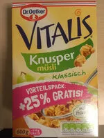 Mängden socker i knusper müsli