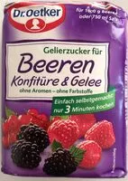 Mängden socker i Zucker - Gelierzucker Beeren