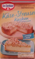 Mängden socker i Käse-Streusel Kuchen