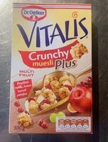 Mängden socker i vitalis Crunchy müesli multi fruit