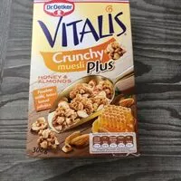 Mängden socker i Crunchy muesli plus