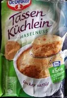 Mängden socker i Tassen Küchlein Haselnuss