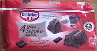Mängden socker i 4 kleine Schoko-kuchen