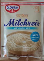 Mängden socker i Milchreis weniger süß