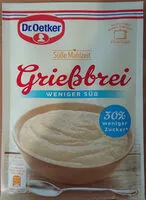 Mängden socker i Grießbrei weniger Süß