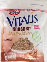 Mängden socker i Vitalis Knusper Multikorn Schoko