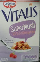 Mängden socker i Vitalis Supermüsli -30% Kohlenhydrate