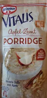 Mängden socker i Vitalis Apfel-Zimt Porridge