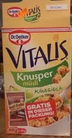 Mängden socker i Vitalis Knuspermüsli klassisch