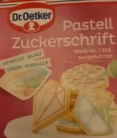 Mängden socker i Pastellfarben Zuckerschrift