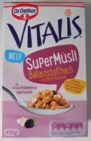 Mängden socker i Vitalis SuperMüsli Ballaststoffreich