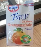 Mängden socker i Geriebene Orangenschale