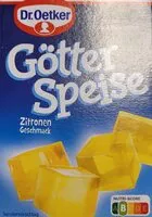 Mängden socker i Götterspeise Zitronen-Geschmack