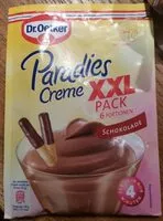 Mängden socker i Paradies Creme XXL