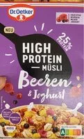 Mängden socker i Muesli beere & joghurt