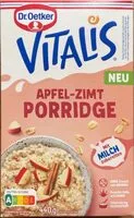 Mängden socker i Vitalis Apfel-Zimt Porridge