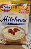 Mängden socker i Milchreis NACH KLASSISCHER ART
