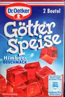 Mängden socker i Götterspeise Himbeer Geschmack