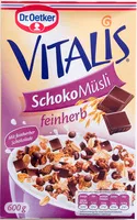 Mängden socker i Vitalis Schoko Müsli feinherb