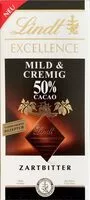 Mängden socker i Excellence 50% cacao Zartbitter