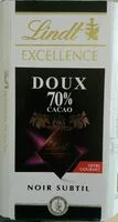 Mängden socker i Lindt excellence doux 70% cacao noir subtil