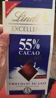 Mängden socker i Chocolat au lait 55%