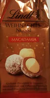 Mängden socker i Weihnachtsnüsse Macadamia