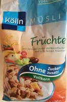 Mängden socker i Früchte Müsli ohne Zuckerzusatz