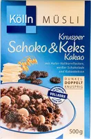 Mängden socker i Knusper Schoko & Keks Kakao Hafer-Müsli