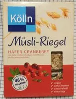Mängden socker i Müsli-Riegel Hafer Cranberry