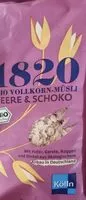 Mängden socker i 1820 Bio Vollkorn-Müsli