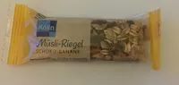 Mängden socker i Müsli-riegel schoko-banane