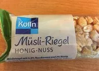 Mängden socker i Müsli-riegel, Honig-nuss