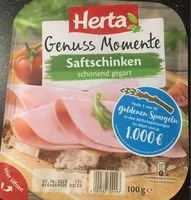 Mängden socker i Genuss Momente, Saftschinken - Schonend Gegart