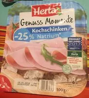 Mängden socker i Genuss Momente, Kochschinken