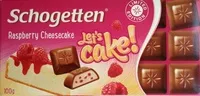 Mängden socker i Schogetten Let's Cake! Raspberry Cheesecake