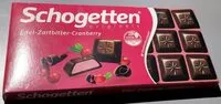 Mängden socker i Edel-Zartbitterschokolade mit Cranberryfüllung