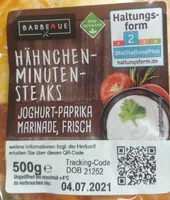 Mängden socker i Hähnchen-Minuten-Steaks Joghurt-Paprika