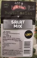 Mängden socker i Beutelsalat Salat Mix