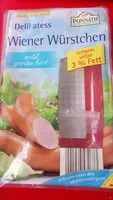 Mängden socker i Wiener Würstchen - mild geräuchert