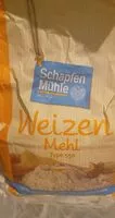 Mängden socker i Weizen Mehl