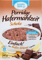 Mängden socker i Porridge Hafermahlzeit Schoko