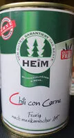 Mängden socker i HEIM Chili con Carne