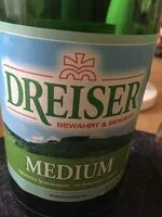 Mängden socker i Dreiser medium natürliches Mineralwasser