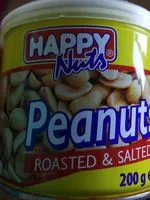 Mängden socker i Happy Nuts Peanuts Roasted & Salted
