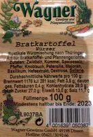 Mängden socker i Bratkartoffel Würzer