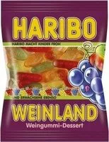 Mängden socker i Haribo Weinland 100G