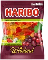 Mängden socker i Haribo Weinland 200G