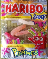Mängden socker i Haribo - Saure Pommes