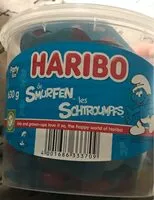 Mängden socker i Bonbons schtroumpfs